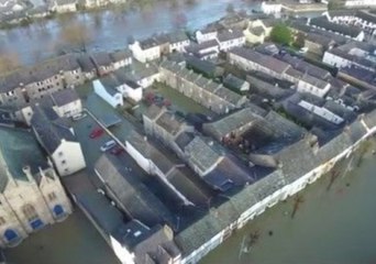 Aerial Footage Details Devastation Caused by Storm Desmond Flooding in Cockermouth