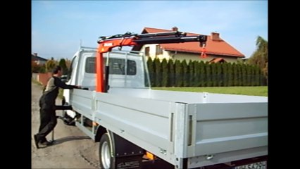 Praca żurawia HDS BEFARD na IVECO DAILY