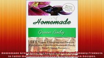 Homemade Green Body DIY Vegan Cleaning and Beauty Products to Fulfill Most Household