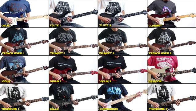 Ce guitariste joue le theme de Star Wars : 32 instruments avec une guitare