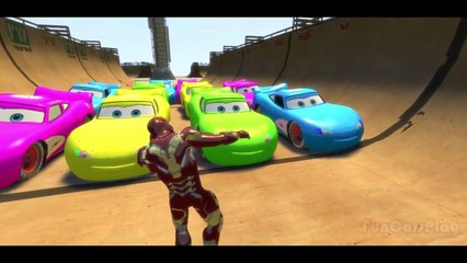 Ironman Children Colors Car Superhero Avengers Disney Songs Flash Mc Queen Lightning Cars