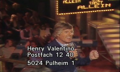 Henry Valentino - Sie tanzt allein 1981