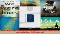 Learning Strategies and Learning Styles Perspectives on Individual Differences Download