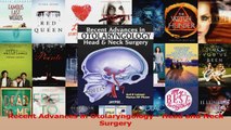 Recent Advances in Otolaryngology  Head and Neck Surgery Download