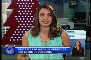 Protestas dejaron 21 detenidos por actos de violencia