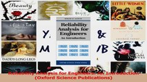 Download  Reliability Analysis for Engineers An Introduction Oxford Science Publications Ebook Free