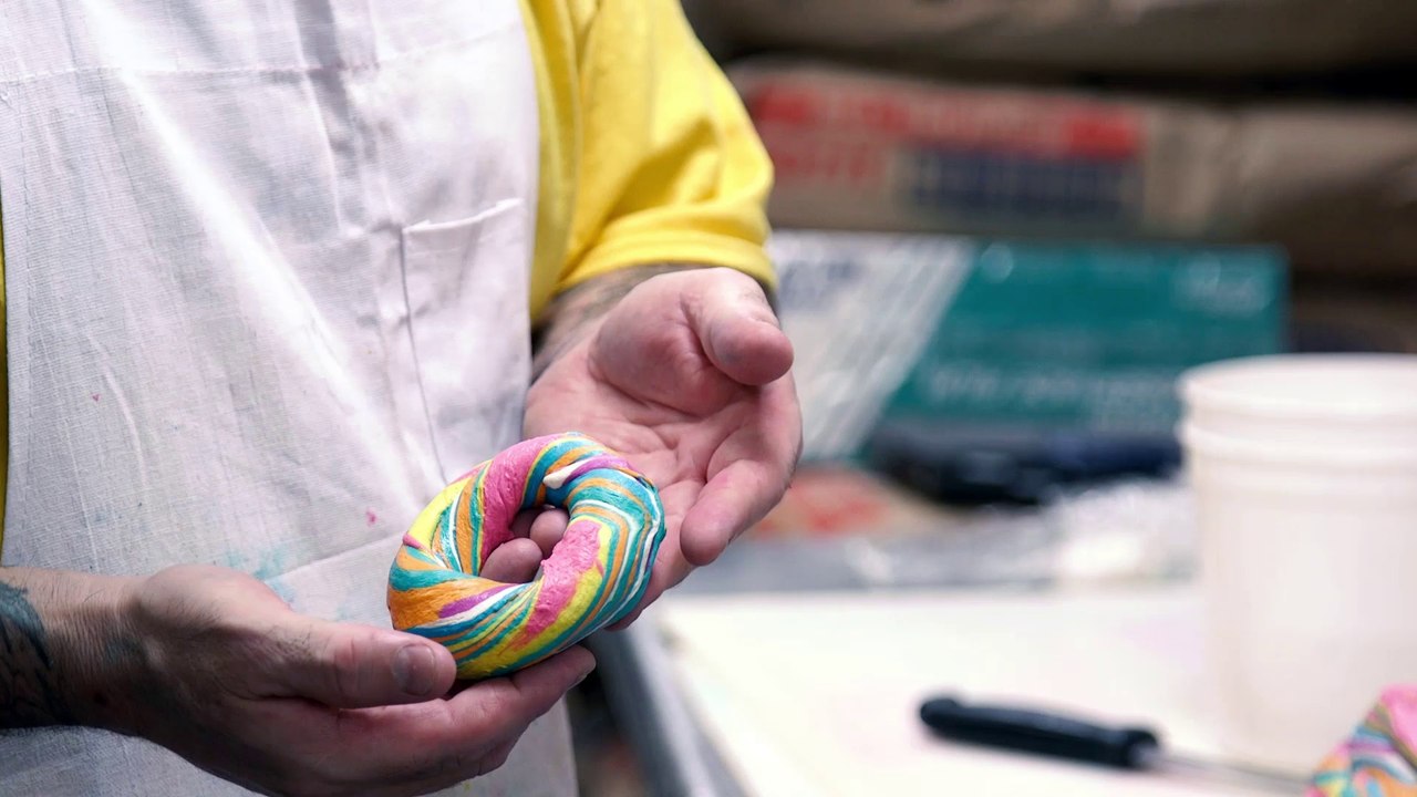 Witness The Creation Of The Psychedelic Rainbow Bagel