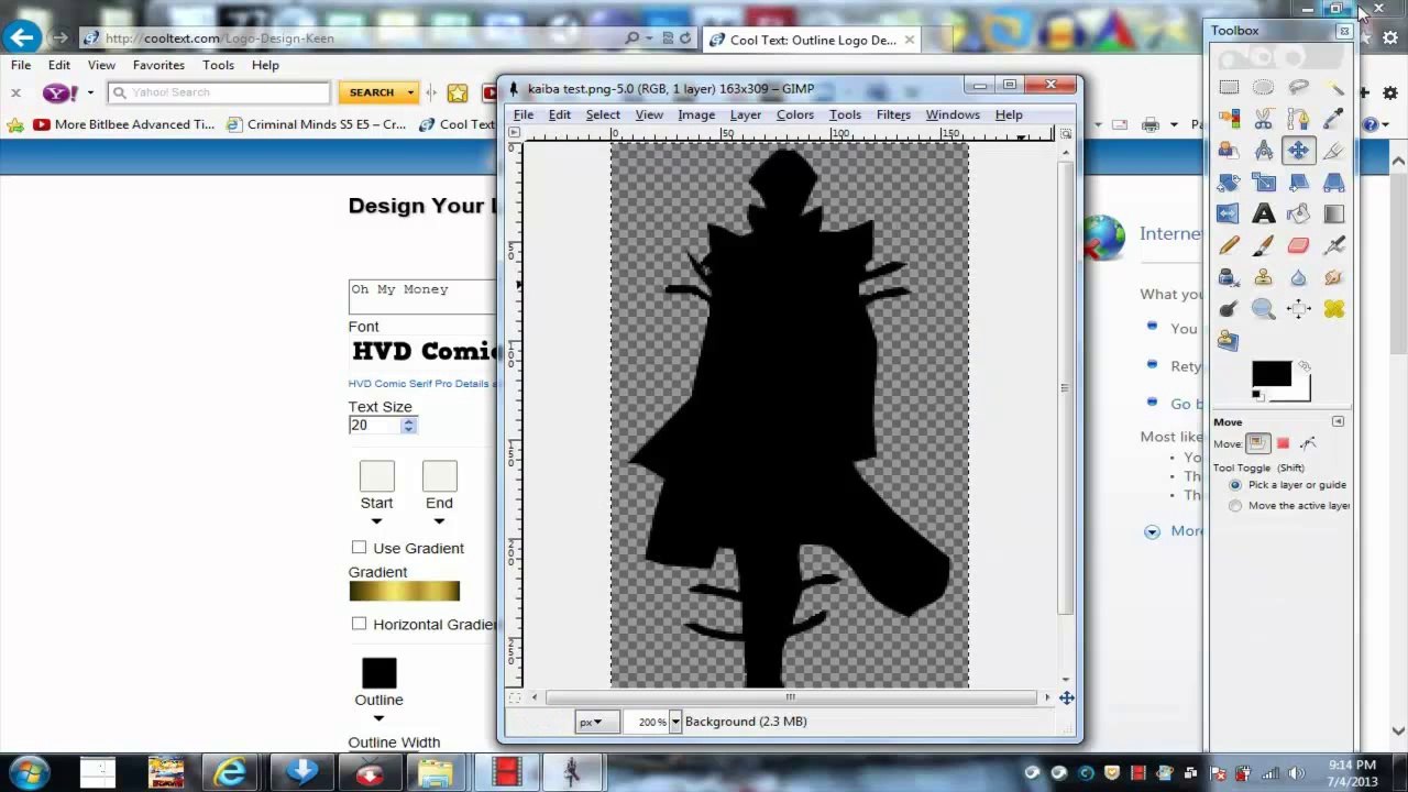 Kung Fu Tutorials: How To Make A Silhouette Design In Gimp 2013 By Kung Fu