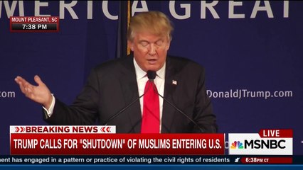 Trump says large portion of American Muslims hate America