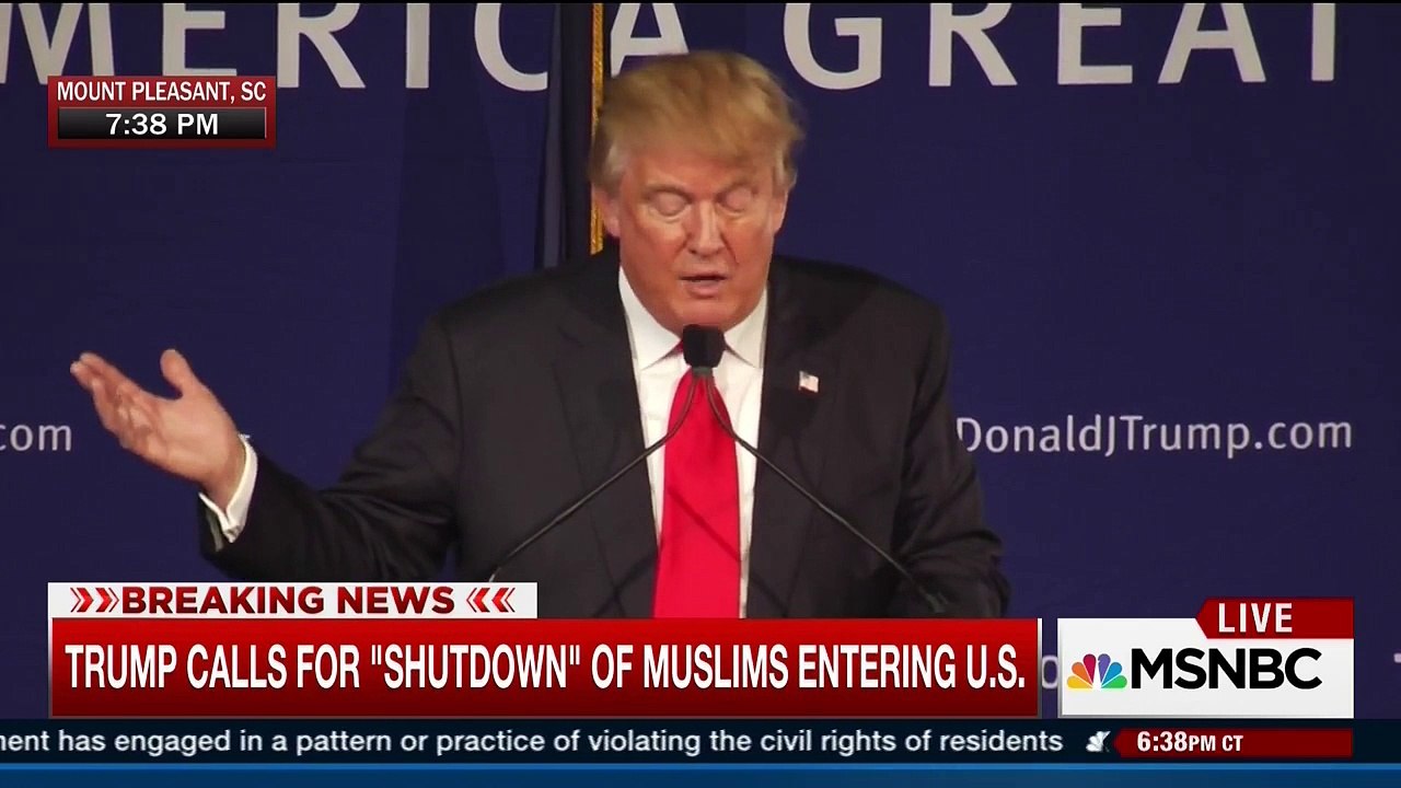 Trump says large portion of American Muslims hate America