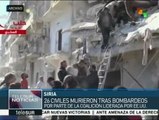 Bombardeo de coalición internacional en Siria deja 26 civiles muertos