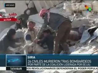 Siria: bombardeos de coalición estadounidense dejan 26 muertos