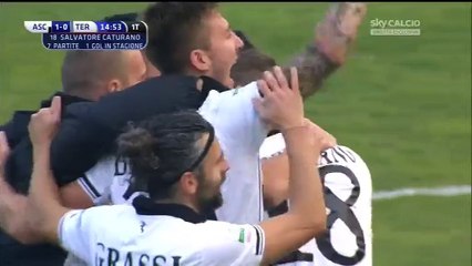 1-0 Salvatore Caturano Goal Italy  Serie B - 08.12.2015_ Ascoli Calcio 1-0 Terna