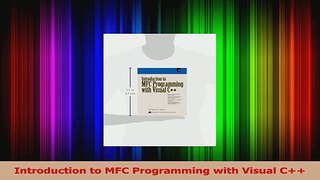 Read  Introduction to MFC Programming with Visual C PDF Free