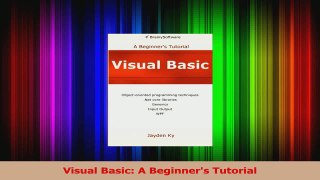 Read  Visual Basic A Beginners Tutorial Ebook Free