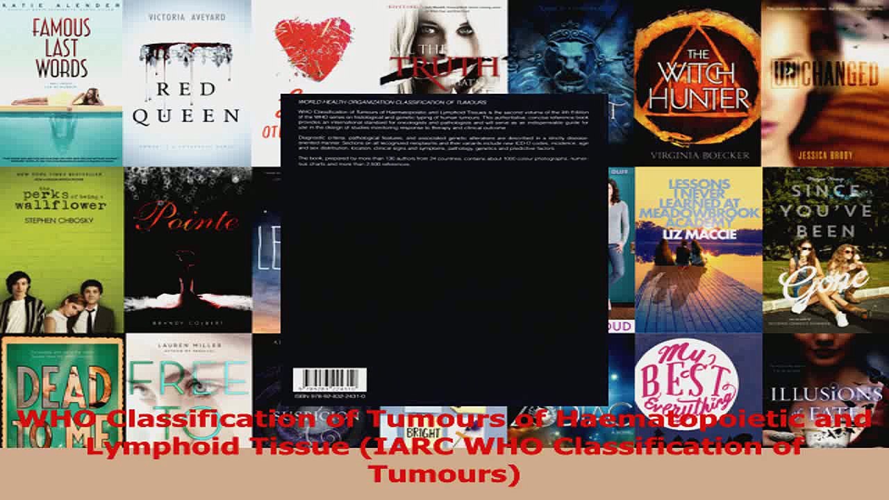PDF Download  WHO Classification of Tumours of Haematopoietic and Lymphoid Tissue IARC WHO PDF Full Ebook