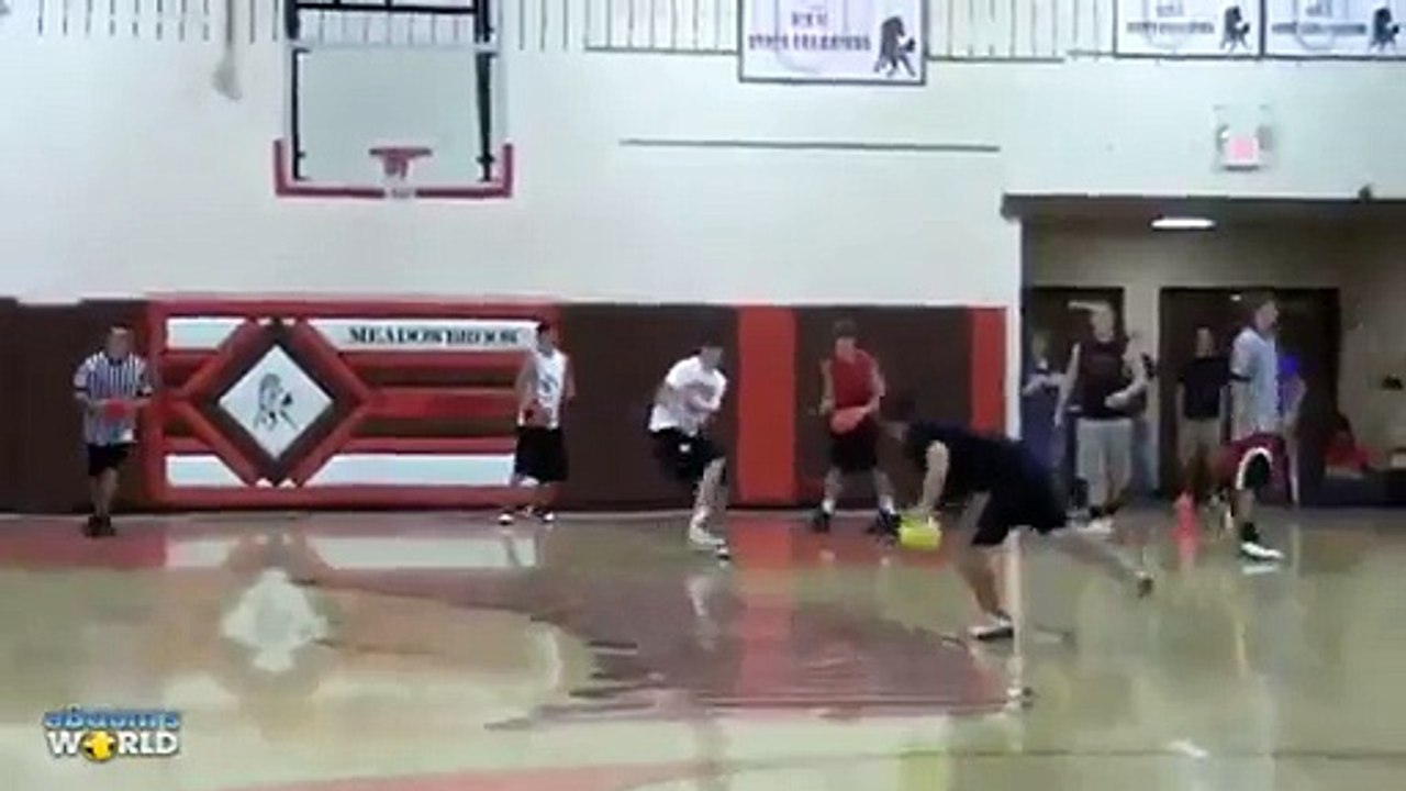 Kid Backflips Over Dodgeball