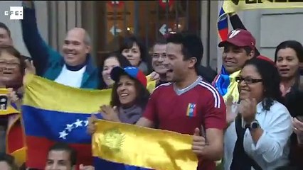Venezolanos también celebraron en Barcelona