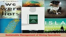 Read  Sustainable Management of Mining Operations PDF Free