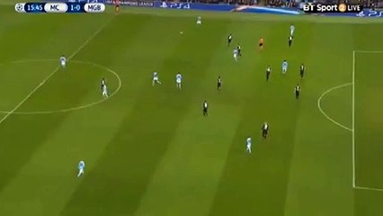 1-0 Silva D INCREDIBLE GOAL - Man City vs Monchengladbach 08.12.2015