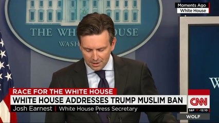 "The fact is what Donald J. Trump said yesterday disqualifies him from serving as president," White House