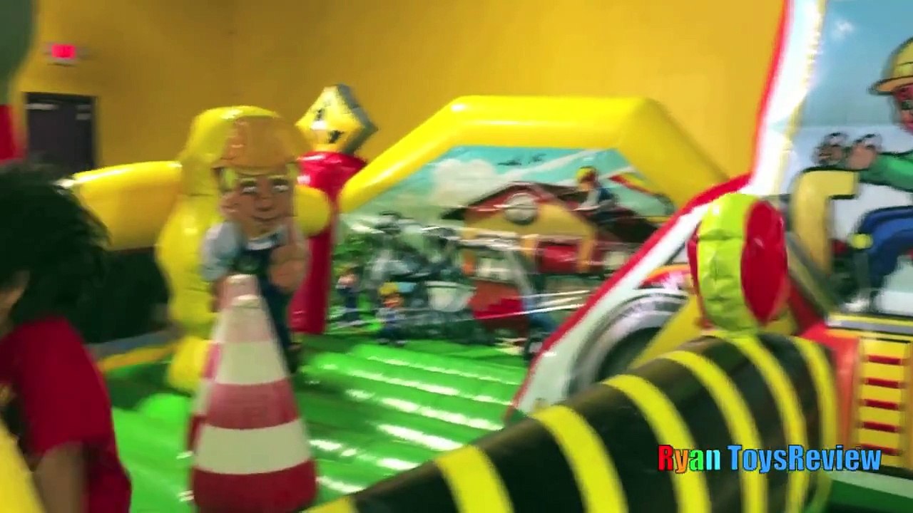 HUGE Indoor playground GIANT INFLATABLE SLIDES and Bounce House for kids play center Ryan