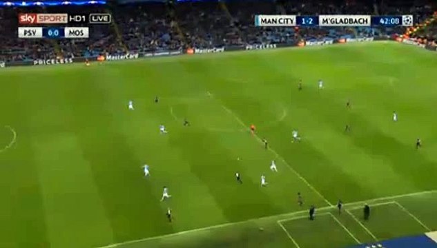 Raffael Goal Manchester City 1-2 Borussia Monchengladbach 08.12.2015 HD