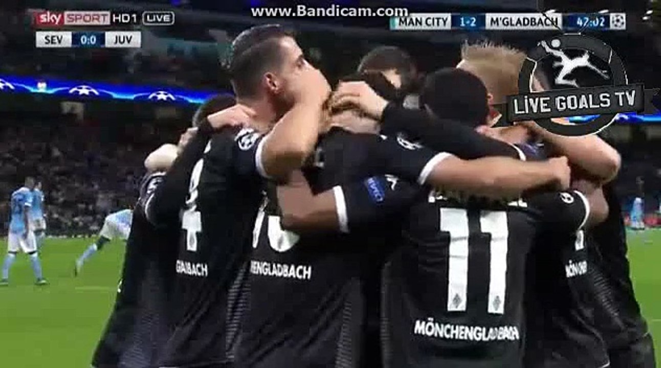 1st Half All Goals - Manchester City 1-2 Borussia Mönchengladbach - Champions League - 08.12.2015