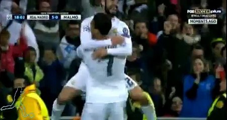 Cristiano Ronaldo Fantastic 4 th Goal Real Madrid 6 - 0 Malmo (UCL) 2015