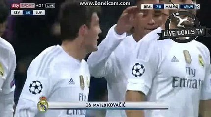 Mateo Kovacic 1st Goal For Real Madrid - Real Madrid 7-0 Malmo FF - Champions League - 08.12.2015
