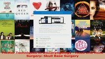 Master Techniques in Otolaryngology  Head and Neck Surgery Skull Base Surgery Download