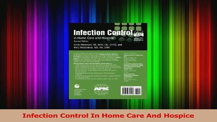 Infection Control In Home Care And Hospice PDF