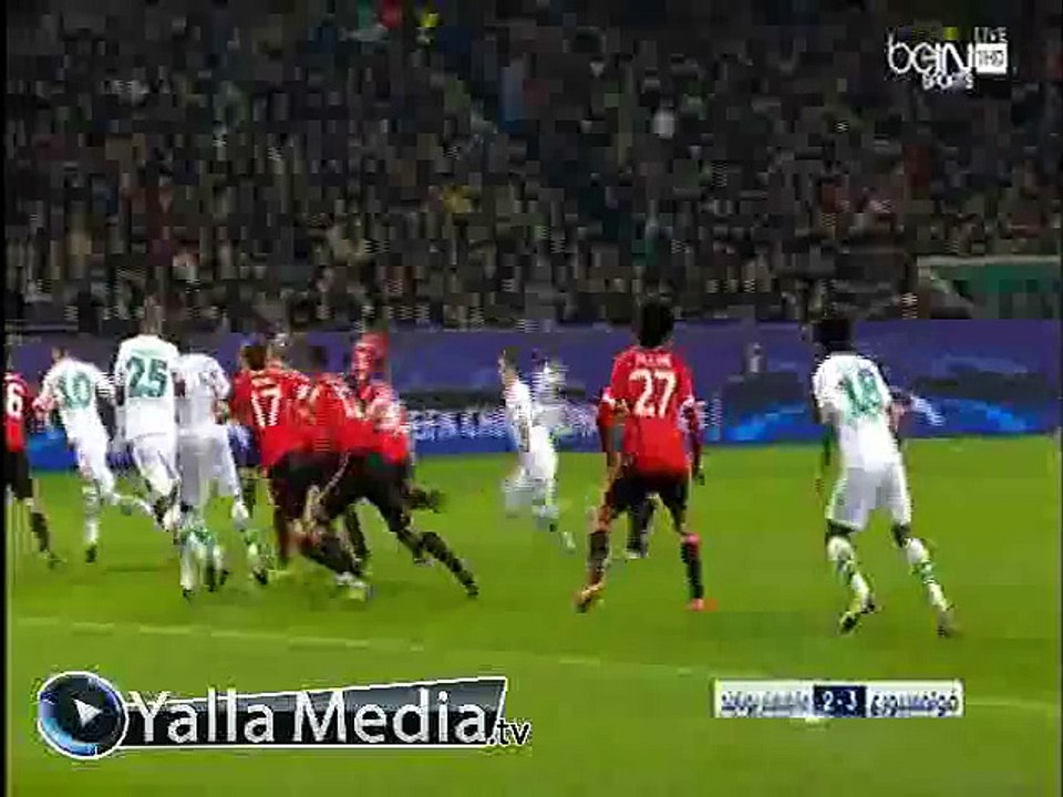 اهداف مباراة ( فولفسبورج 3-2 مانشستر يونايتد ) دورى ابطال اوروبا