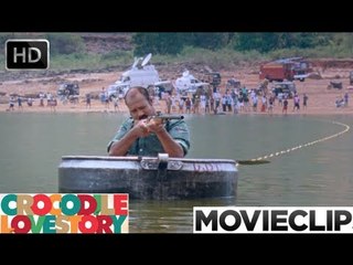 Crocodile Lovestory | Malayalam Movie 2013 | Kalabhavan Mani Shooting Crocodile [HD]