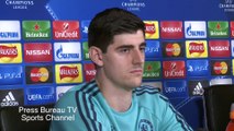 Thibaut Courtois pre Chelsea vs Porto