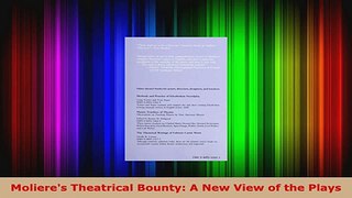 Download  Molieres Theatrical Bounty A New View of the Plays EBooks Online