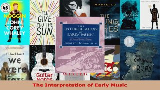 PDF Download  The Interpretation of Early Music Download Full Ebook