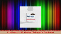 Read  Schaums Outline of Calculus 6th Edition 1105 Solved Problems  30 Videos Schaums EBooks Online