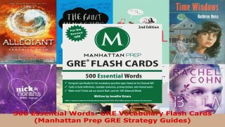 Download  500 Essential Words GRE Vocabulary Flash Cards Manhattan Prep GRE Strategy Guides Ebook Free