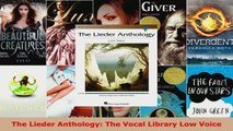 Read  The Lieder Anthology The Vocal Library Low Voice Ebook Free