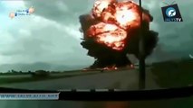 فيديو مثير للحظة سقوط طائرة أمريكية في أفغانستان