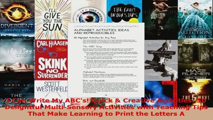 Read  I Can Write My ABCs Quick  Creative Activities 50 Delightful MultiSensory Activities Ebook Free