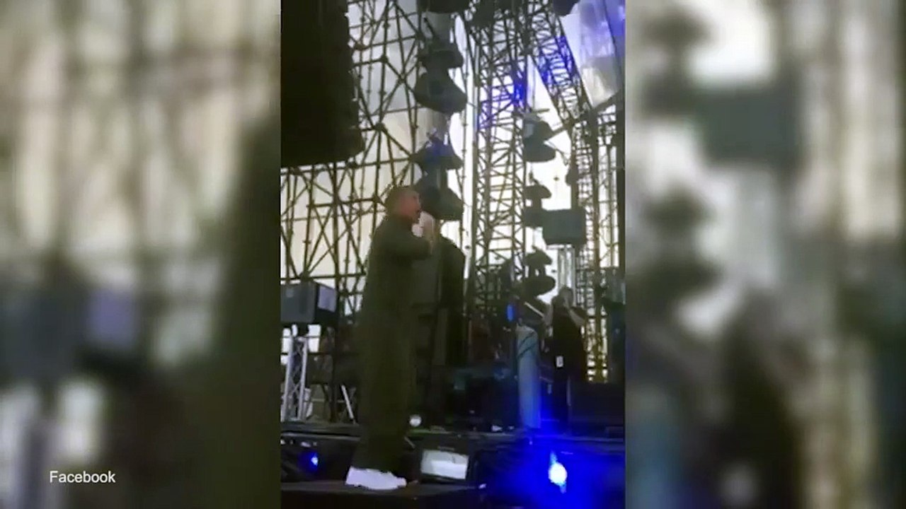 DJ Diplo hit in face with smoke machine vapour at Stereosonic