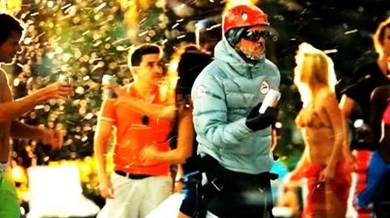 Pool party transformed into the North Pole