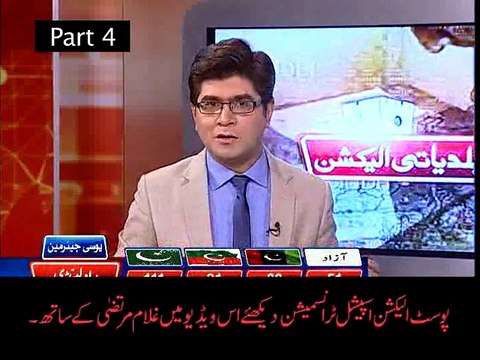 پوسٹ الیکشن اسپیشل ٹرانسمیشن دیکھئے اس ویڈیو میں غلام مرتضی کے ساتھ
