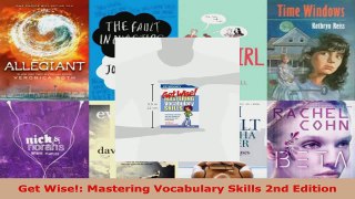 Read  Get Wise Mastering Vocabulary Skills 2nd Edition Ebook Free