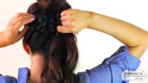 How to Cute Under Braided Messy Bun Tutorial | Everyday Hairstyles for Medium Long Hair | Wedding Ponytail