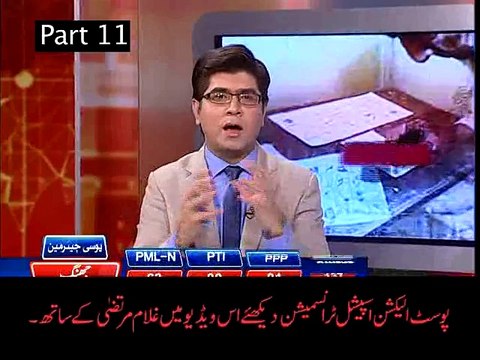 پوسٹ الیکشن اسپیشل ٹرانسمیشن دیکھئے اس ویڈیو میں غلام مرتضی کے ساتھ