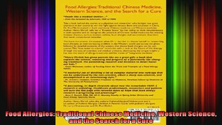 Food Allergies Traditional Chinese Medicine Western Science and the Search for a Cure