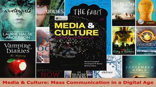 Read  Media  Culture Mass Communication in a Digital Age Ebook Free